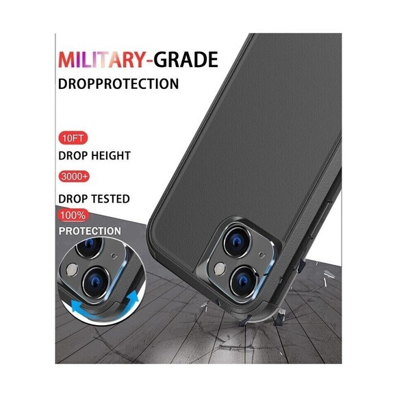 Diverbox for iPhone 14 Case [Shock-proof] [Drop-proof] [Tempered Glass Screen + - Picture 3 of 7